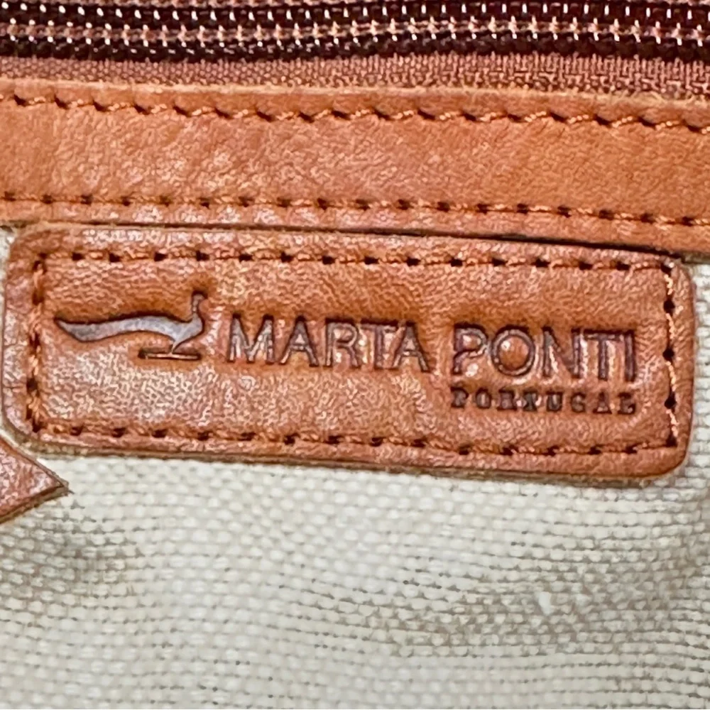 Marta Ponti Portugal | Large Rich Carmel Brown Genuine Woven Leather Hobo Bag - Picture 9 of 13